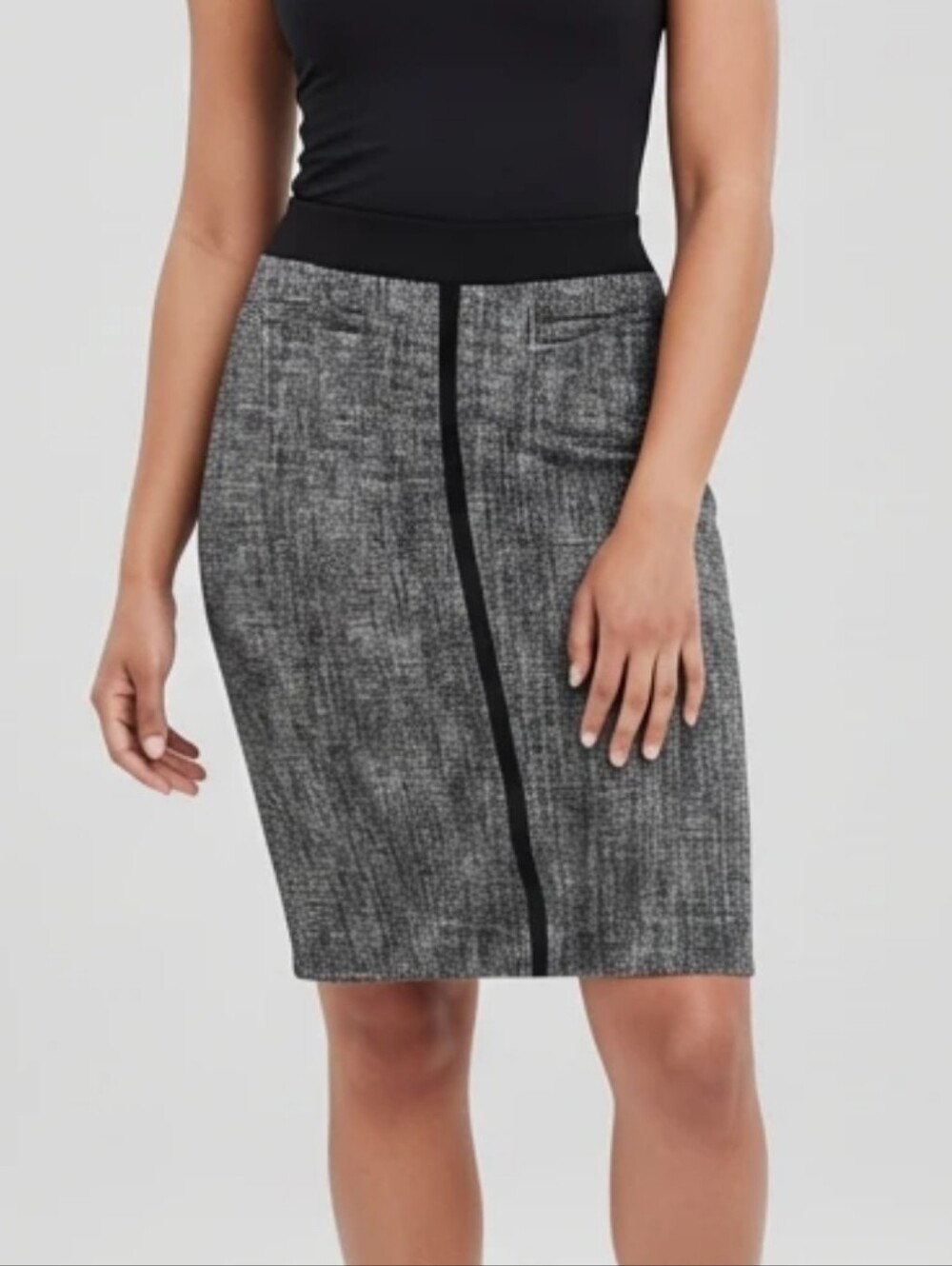 Talbots‎ Tweed black white pencil skirt plus size 20W